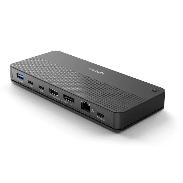 Unitek D1079A Docking Station, 12-in-1 USB 4 (2*Type C 10Gb+USB 10Gb+2*USB+SD/Micro+DP+HDMI 8K+Audio+1Gb Lan+PD 100W), Bla