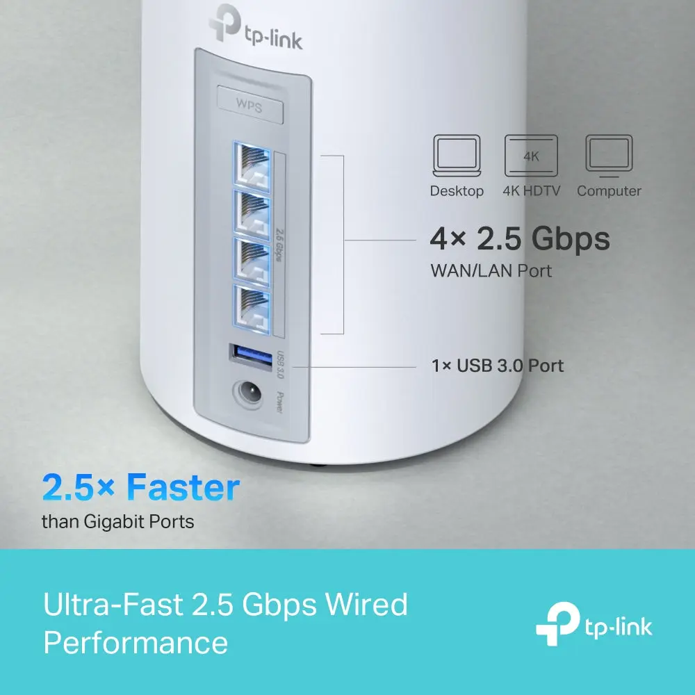 TP-Link Deco BE65(1-pack), BE9300 Whole Home Mesh WiFi 7 System