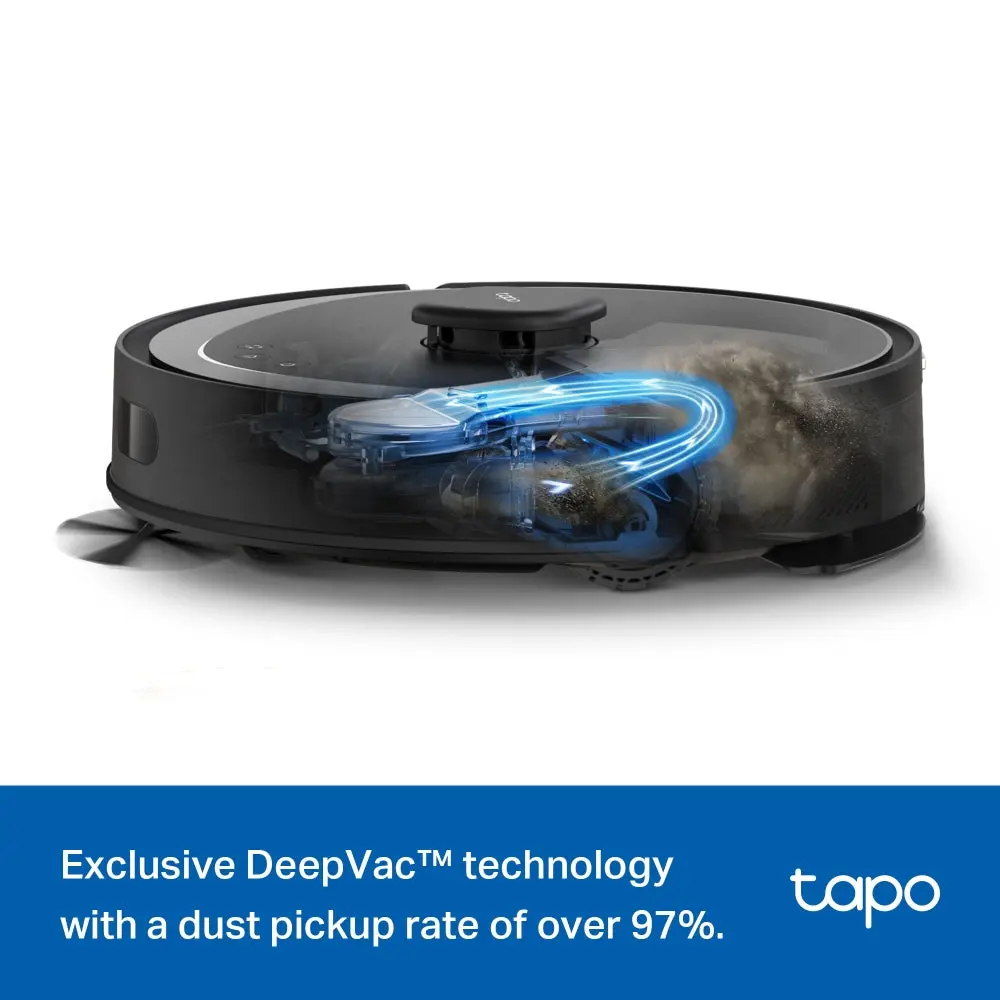 TP-Link Tapo RV30 Max Plus, Robot Vacuum Cleaner, Black
