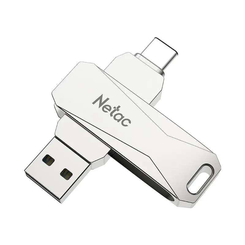 NETAC, U782C, 128GB, USB3.2 +Type-c, Pearl Nickel
