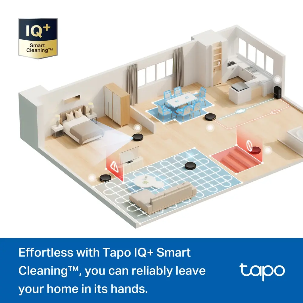 TP-Link Tapo RV20 Max Plus, Robot Vacuum Cleaner, Black