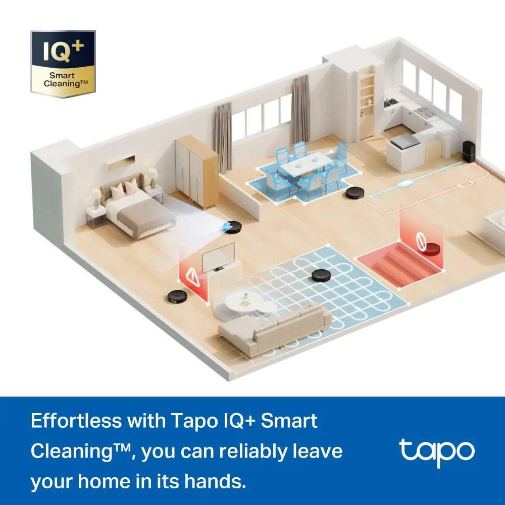 TP-Link Tapo RV30 Max Plus, Robot Vacuum Cleaner, Black