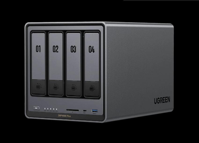 Storage system UGREEN NASync DXP4800 Plus (35261) Intel Gold 8505, 8GB, Diskless, RJ45, USB, Type-C, HDMI, 2 years warranty