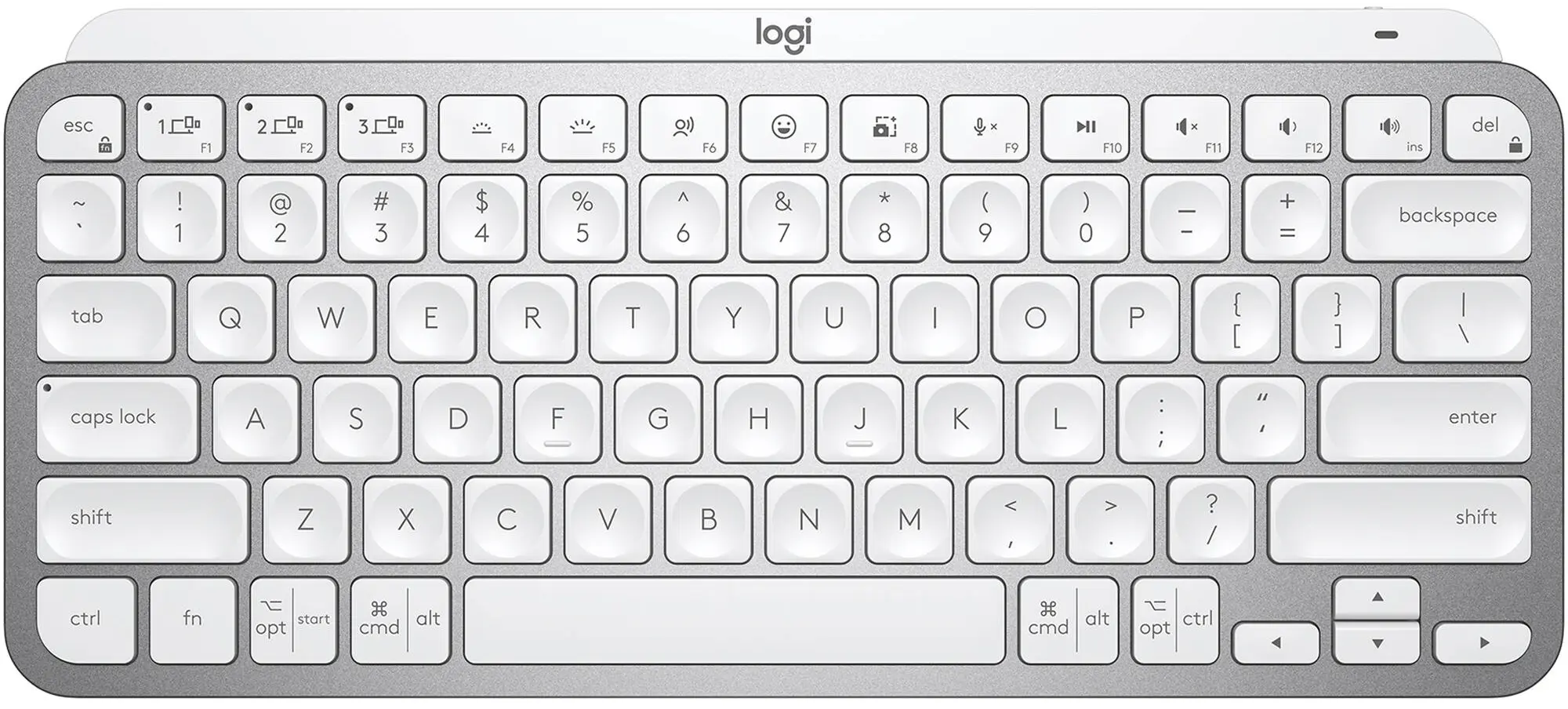 Logitech MX Keys Keyboard, Pale Grey