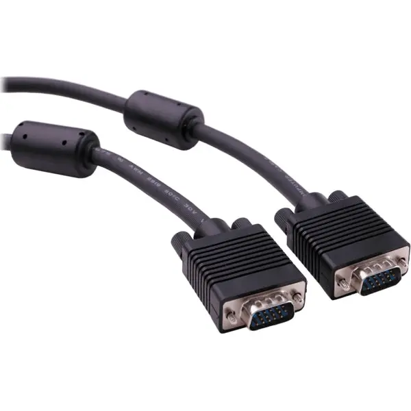 Kingda KDVGA1001-5M 3+4 VGA Cable, Al shield, Copper, Nickel Plated Connector, double Ferrites,0.8mm
