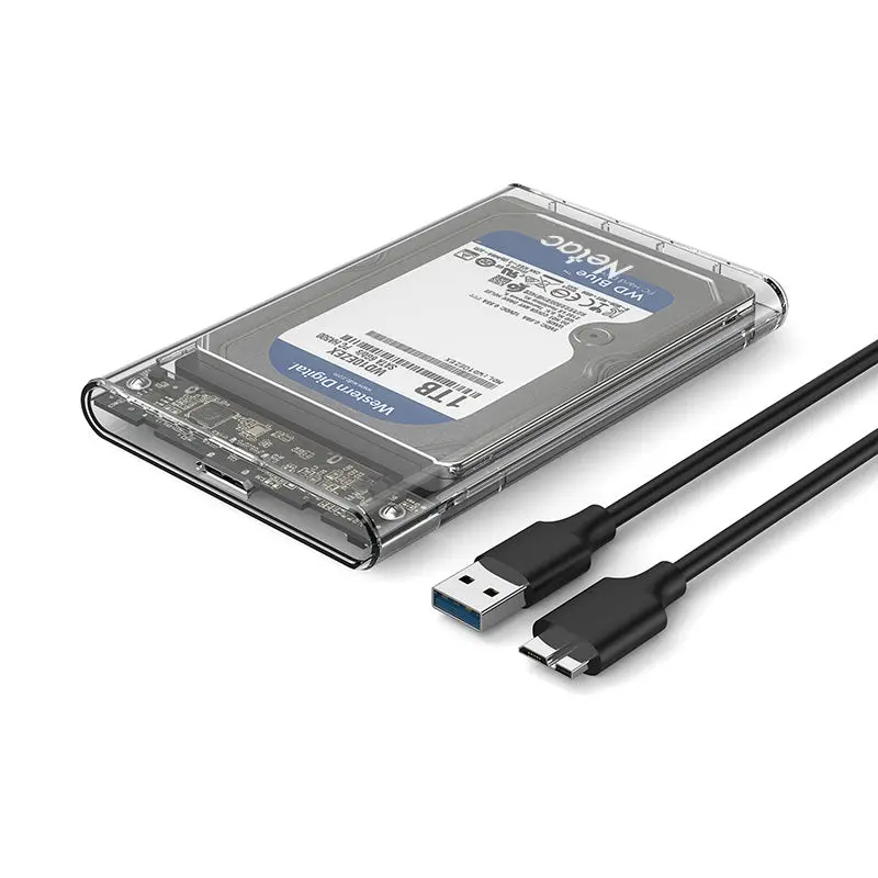 NETAC WH11 USB Adapter, 2.5 SATA to USB3.0 External HDD/SSD Case, USB3.0 A to B cable