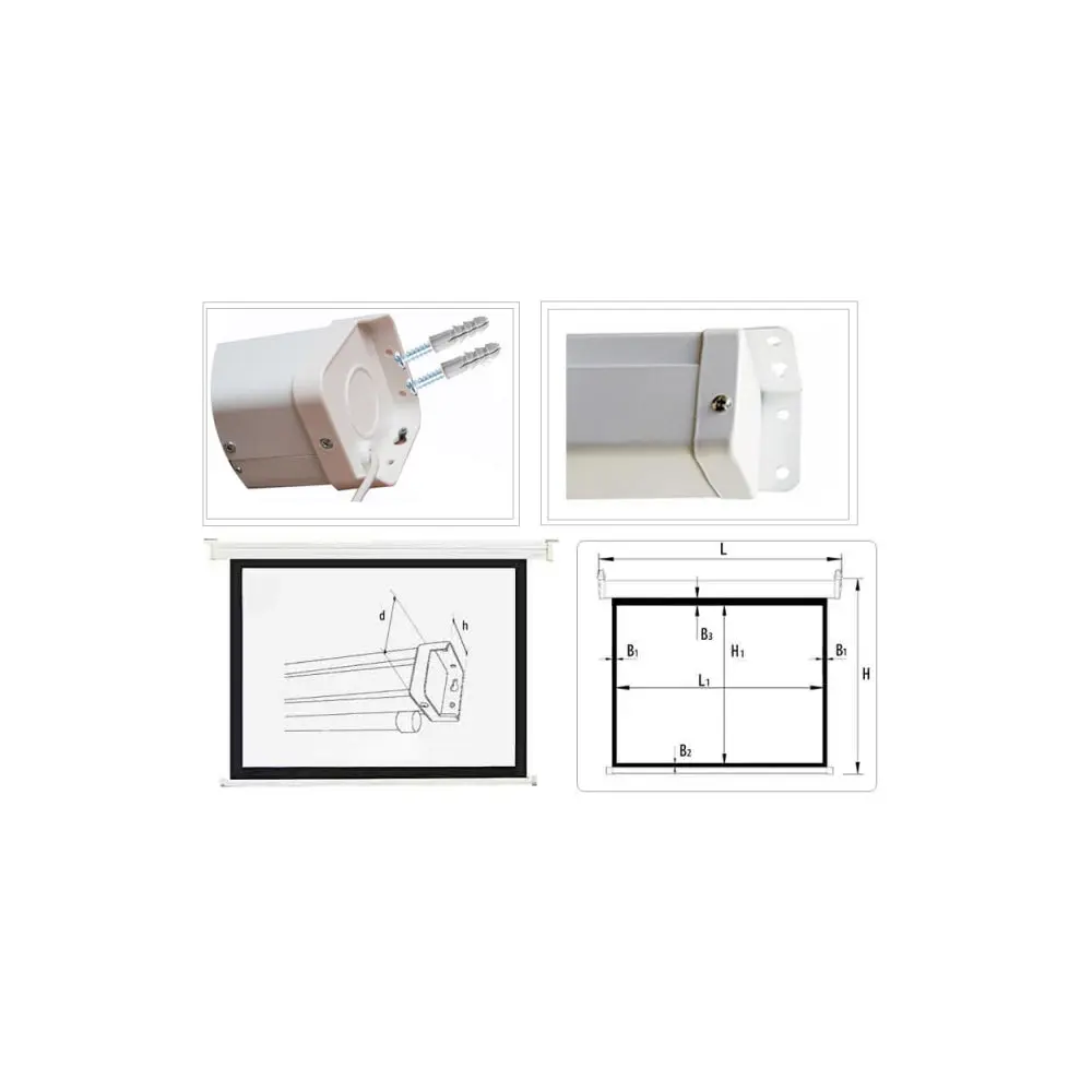 Allscreen CMP-8080 PROJECTION SCREEN, TRIPOD 200X200CM HD FABRIC 110 inch With remote control