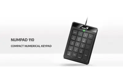 Genius NumPad 110 Keyboard, Portable Numberpad, USB, BLACK