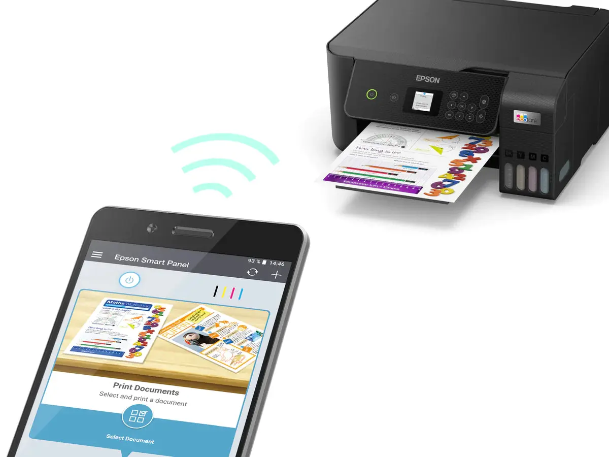 L3260, EPSON, Print, Scan, Copy A4 Color Inkjet CIS Printer, 5760x1440 dpi, WI-FI (C11CJ66409), Ink 103, B, C, Y, M