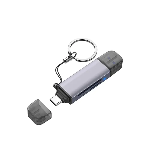 NETAC WK13 Card Reader, USB3.0+Type-C to mSD/SD, Grey