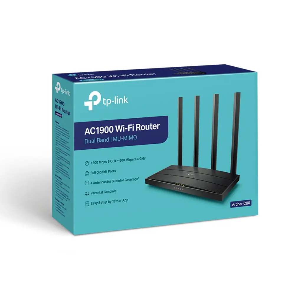 TP-Link Archer C80 AC1900 MU-MIMO Wi-Fi Router