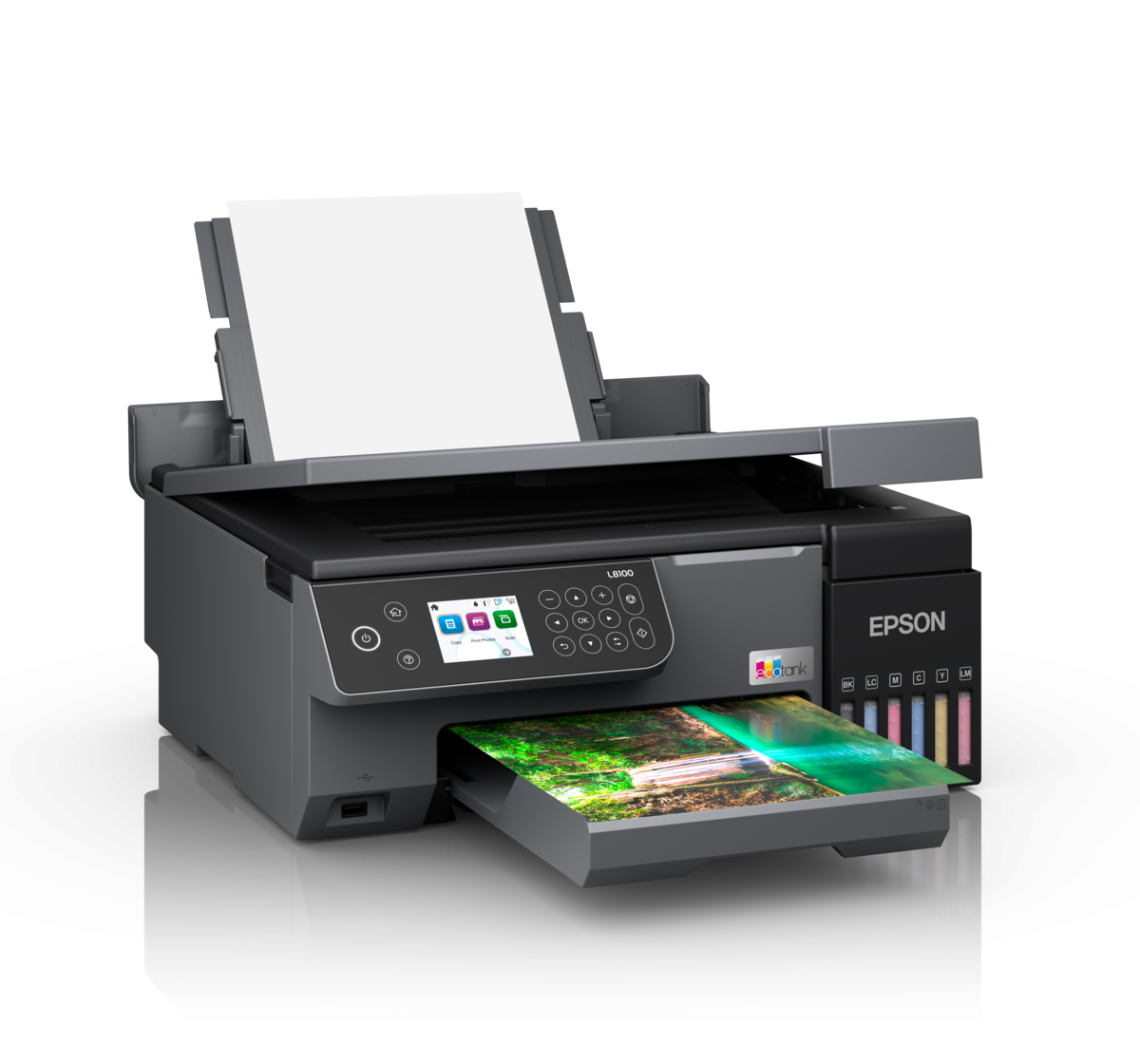 Epson Printer, L8100 High volume photo EcoTank, MFP, A4, Ethernet, Wifi, C11CK94401 6 x 70ml ink 108 (Bk, C, Y, M, Lc, LM)