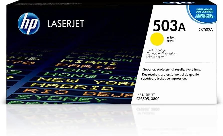 503A HP Toner Cartridge, Yellow Q7582A
