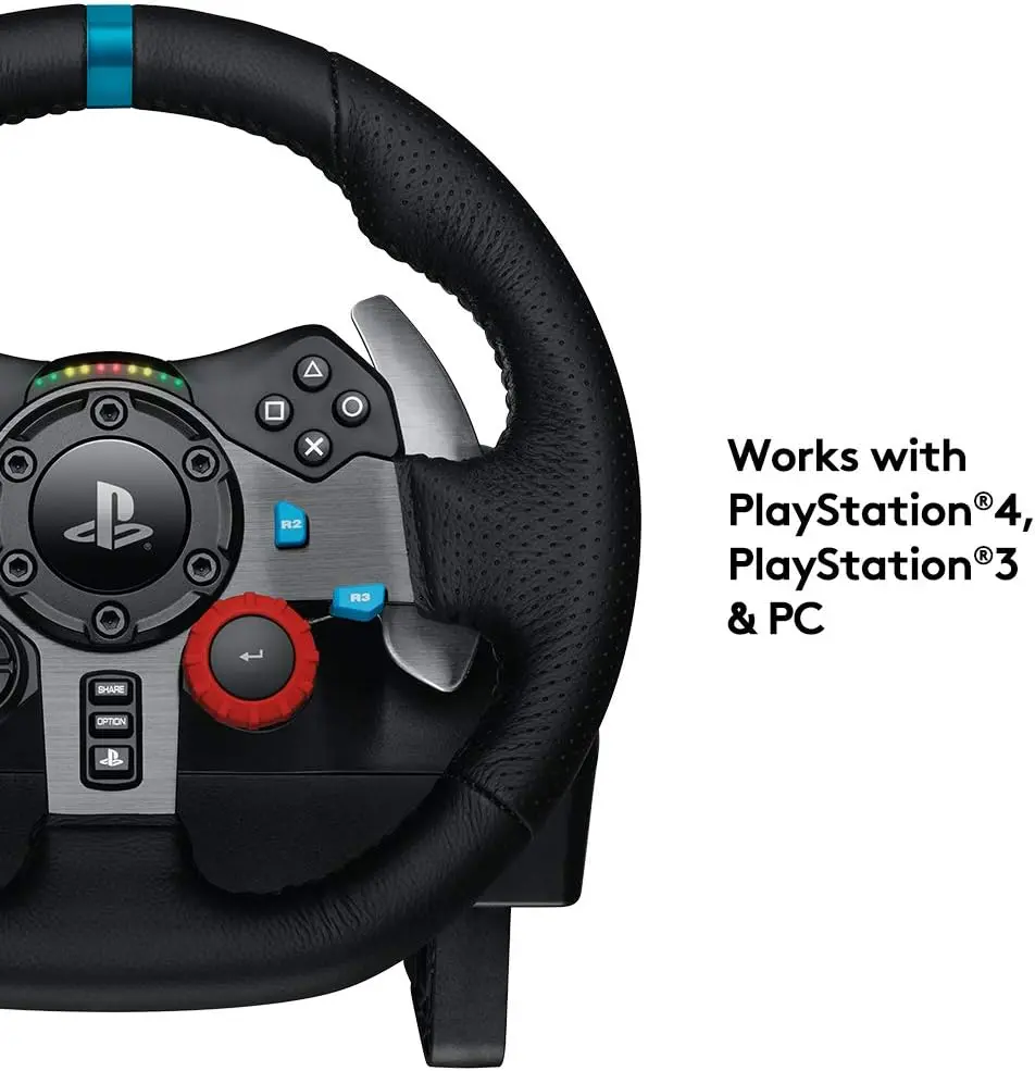 G29, Logitech Driving Force Racing Wheel Xbox, PlayStation 5,4,3 and PC, BLACK - USB (L941-000112 )