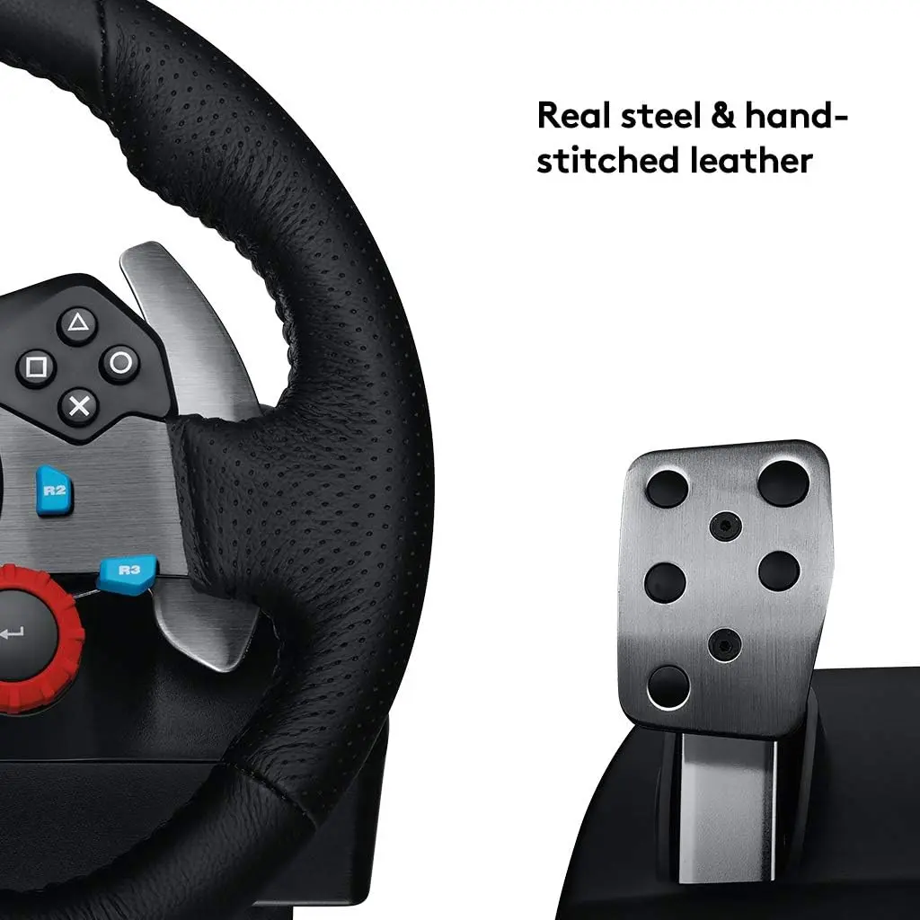 G29, Logitech Driving Force Racing Wheel Xbox, PlayStation 5,4,3 and PC, BLACK - USB (L941-000112 )