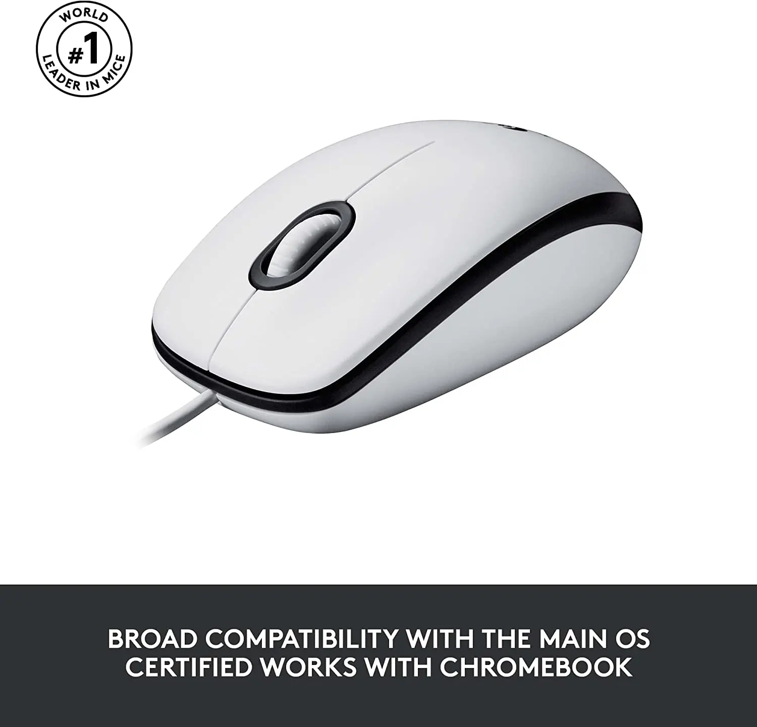 Logitech M100 Mouse, White