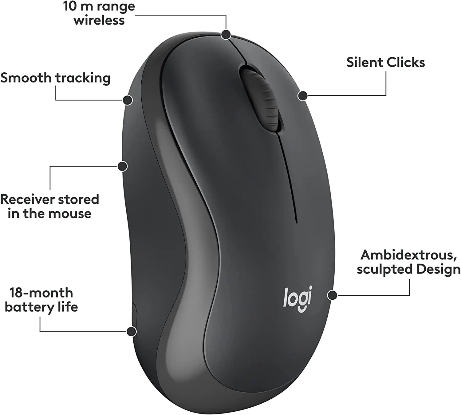 Logitech MK295 Keyboard, + Mouse (EN/RU) (Combo) Black