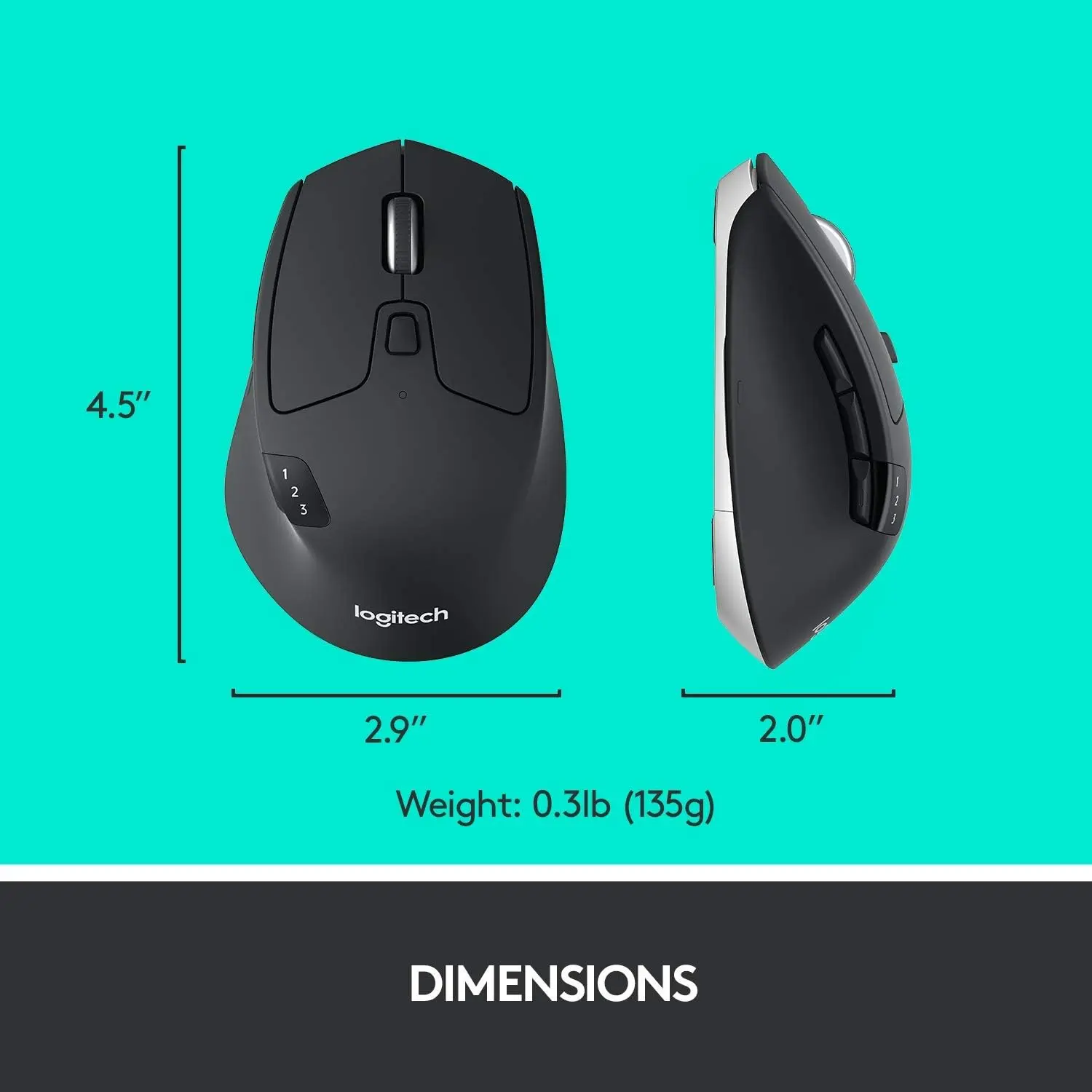 Logitech M720 Mouse, Black