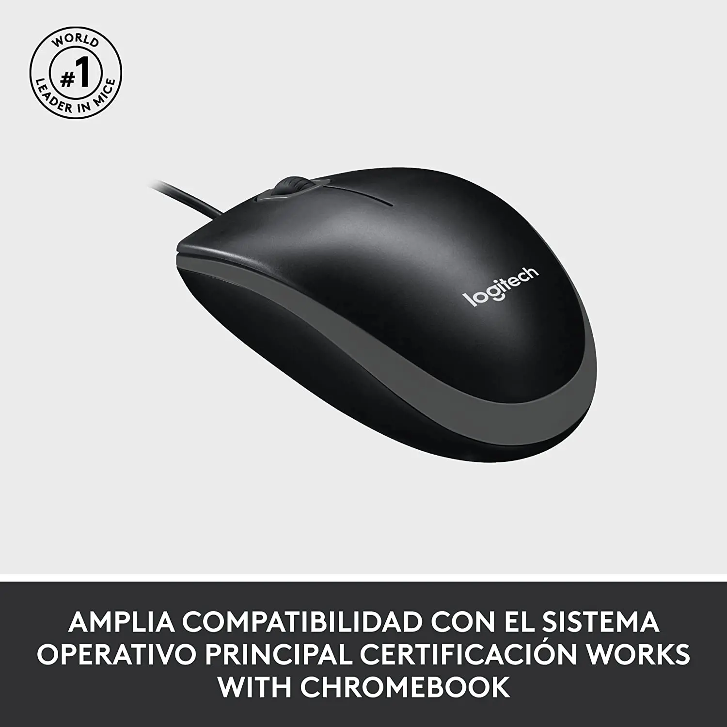 Logitech M100 Mouse, Black