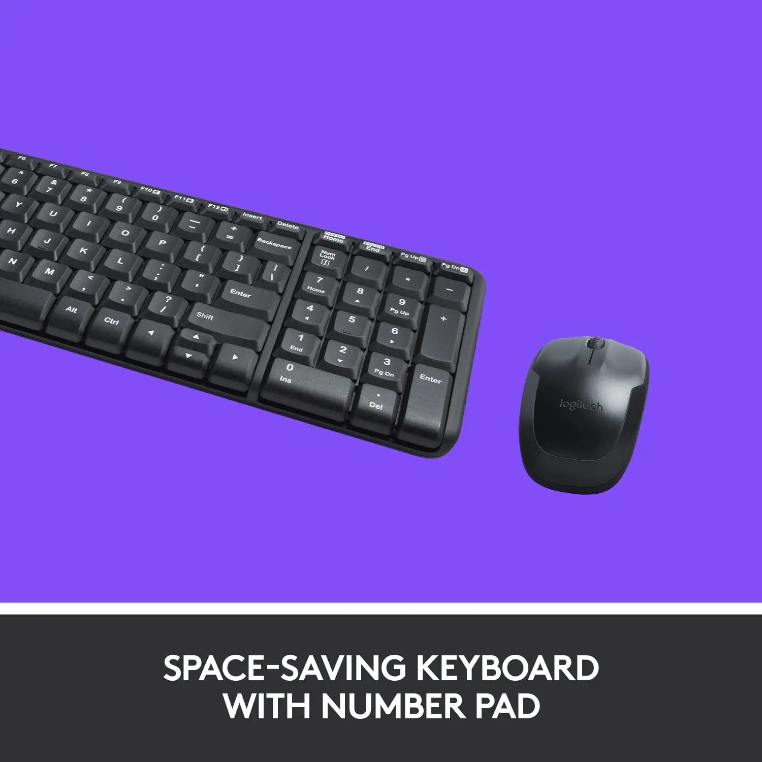 Logitech MK220 Keyboard, Wireless, Combo, EN/RU, BLACK