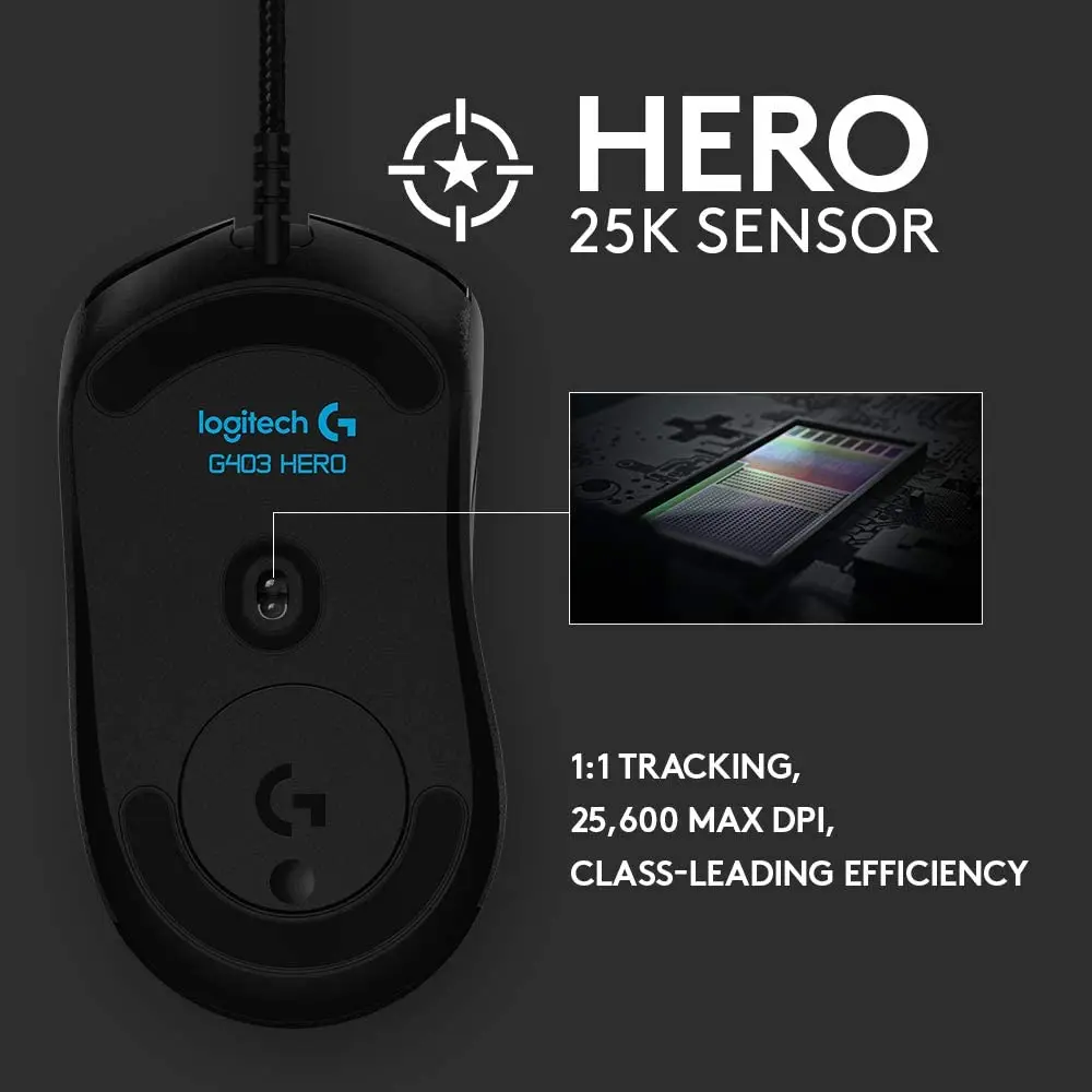 Logitech G403 Mouse, Black