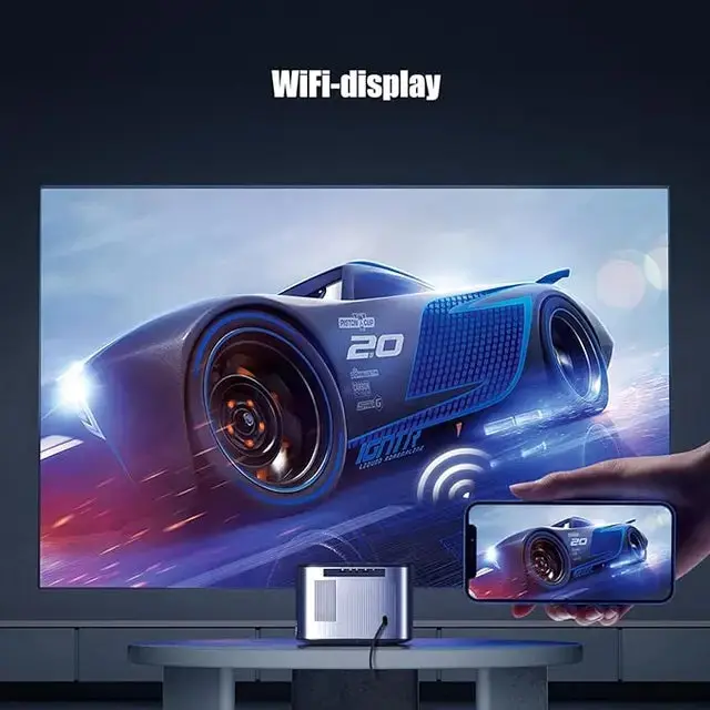 Byintek X25 Full HD Projector 1080P 4K Video Auto Focus WiFi Smart LCD LED Video Home Theater Projector, HDMI