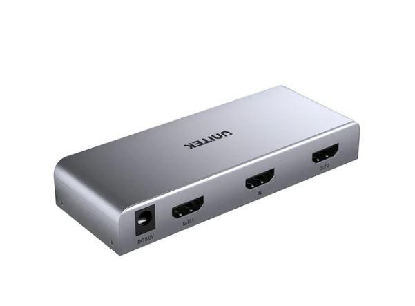 V1130A, UNITEK, HDMI Splitter, 4K HDMI Splitter 1 In 2 Out, UHD 4K@30Hz, QHD 2K@60Hz, 1080P@60Hz, Works with PCs, Xbox, PS4