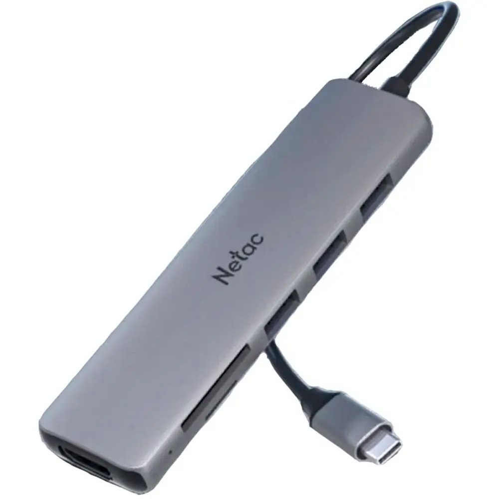 NETAC WF14 USB Adapter, Type-C to USB3.0*3+HDMI+mSD/SD 2.0