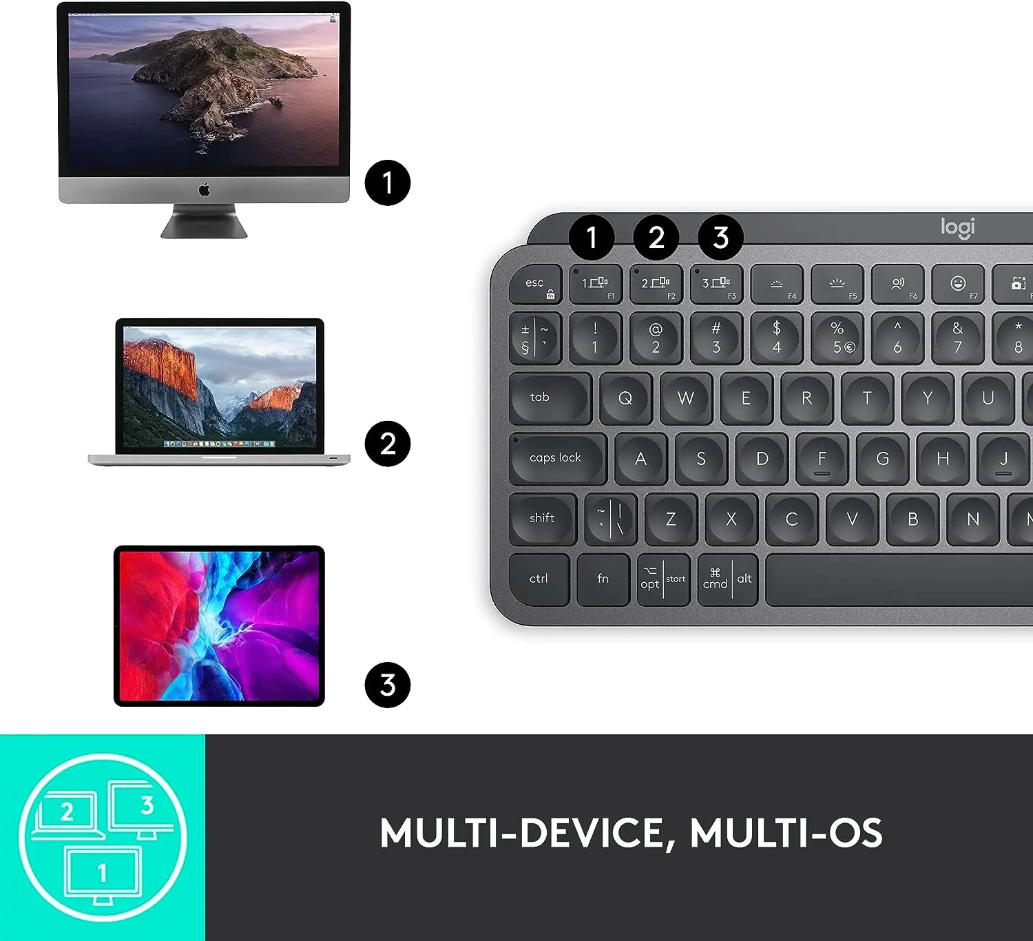 Logitech MX Keys Mini, Graphite