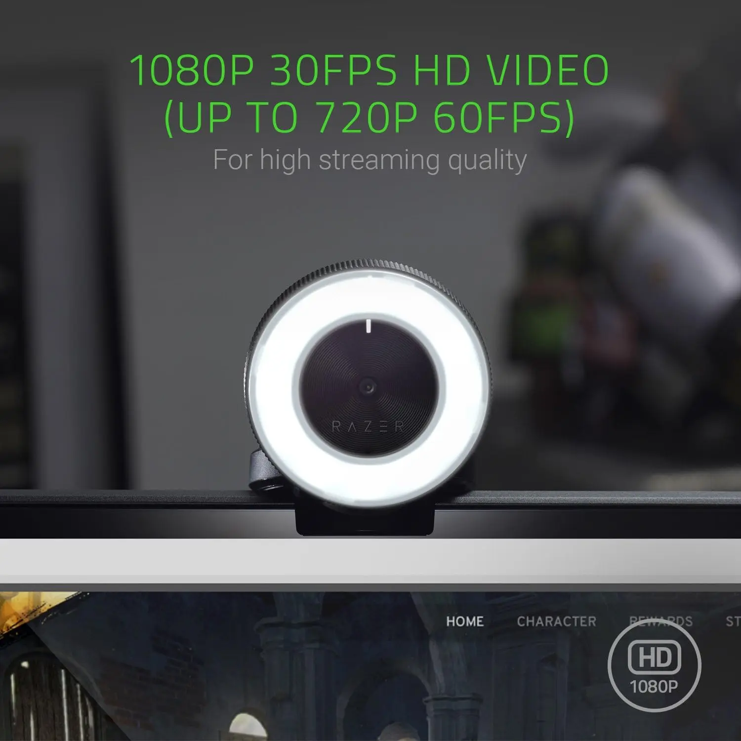 Razer KIYO Webcam Black/White