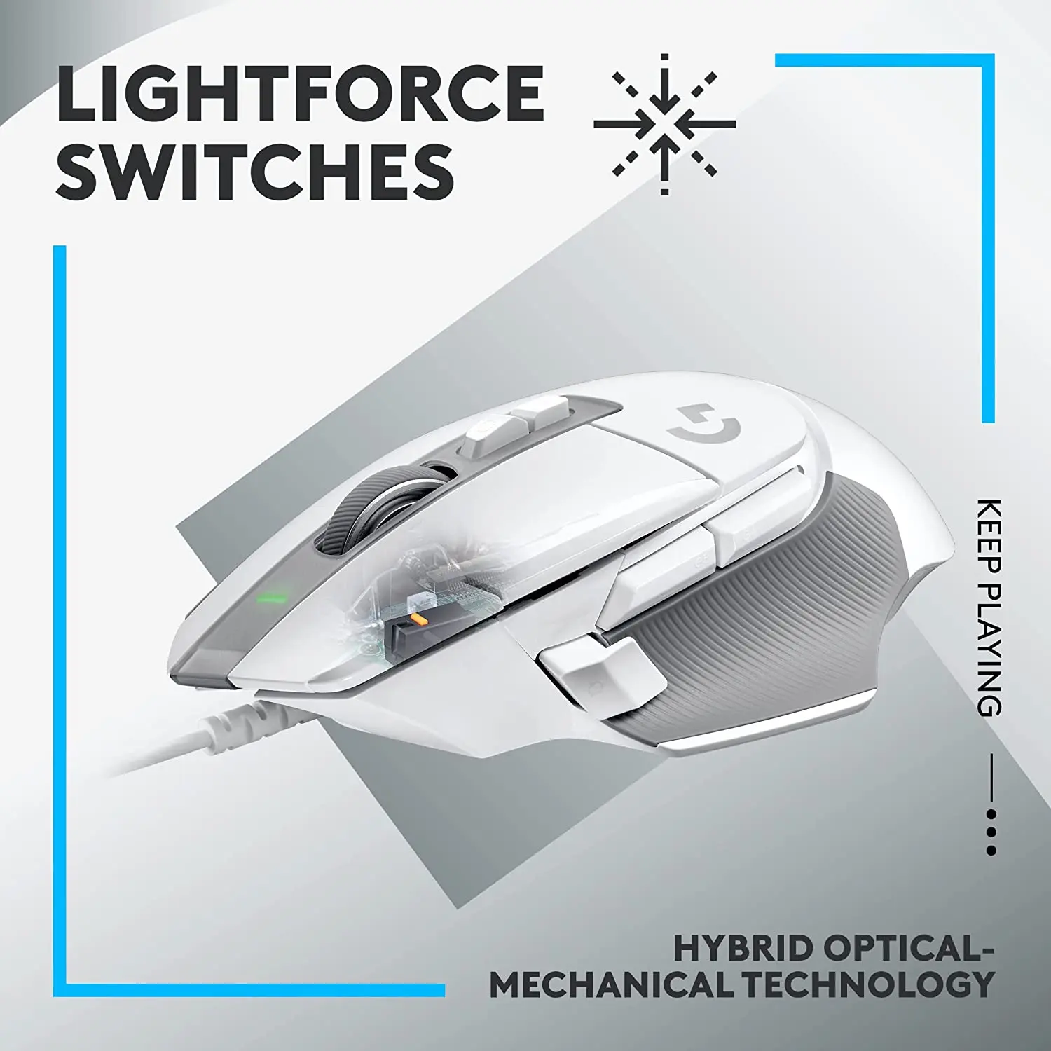 Logitech G502 X Mouse, White