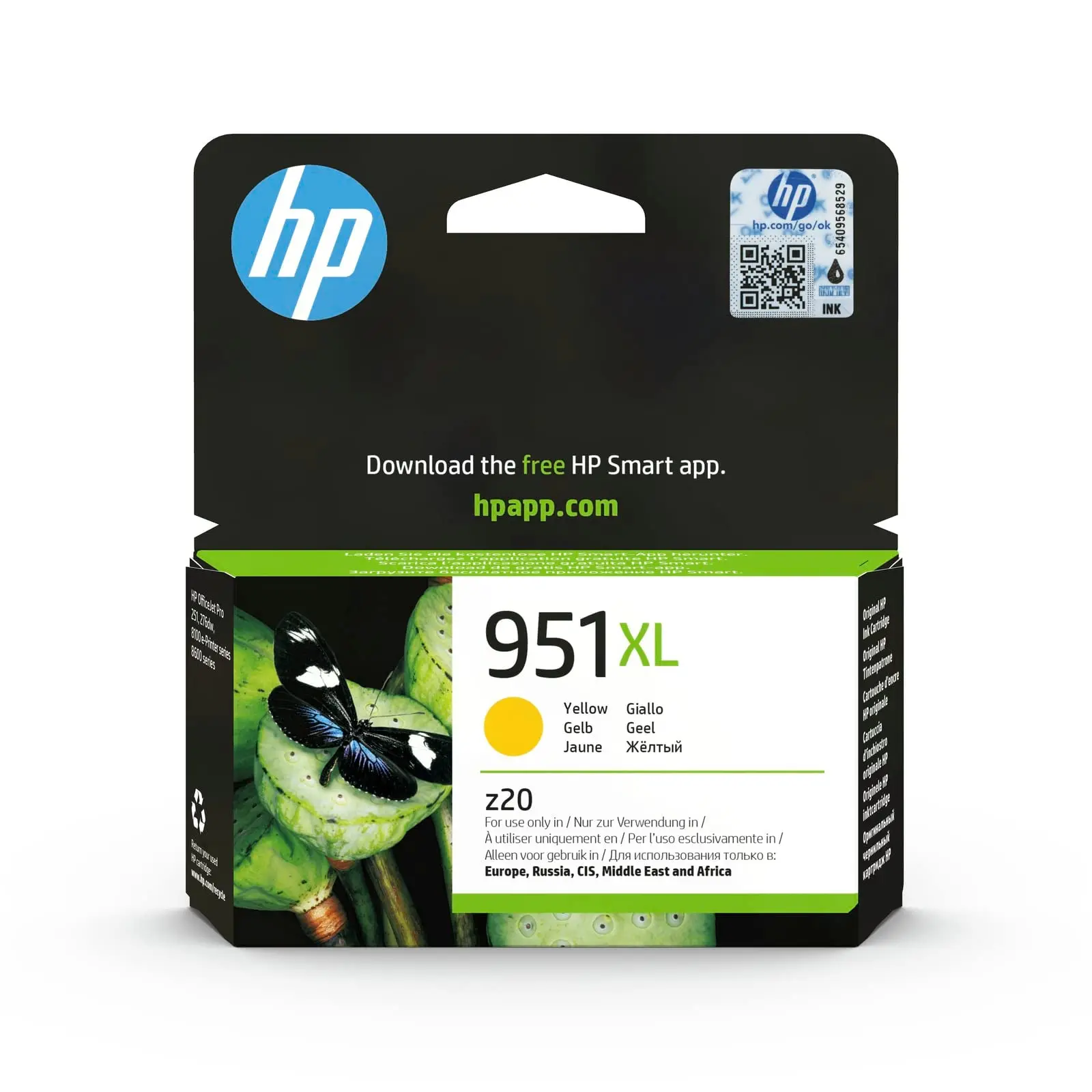 HP 951XL, Yellow Ink Cartridge CN048AE(High Yield)