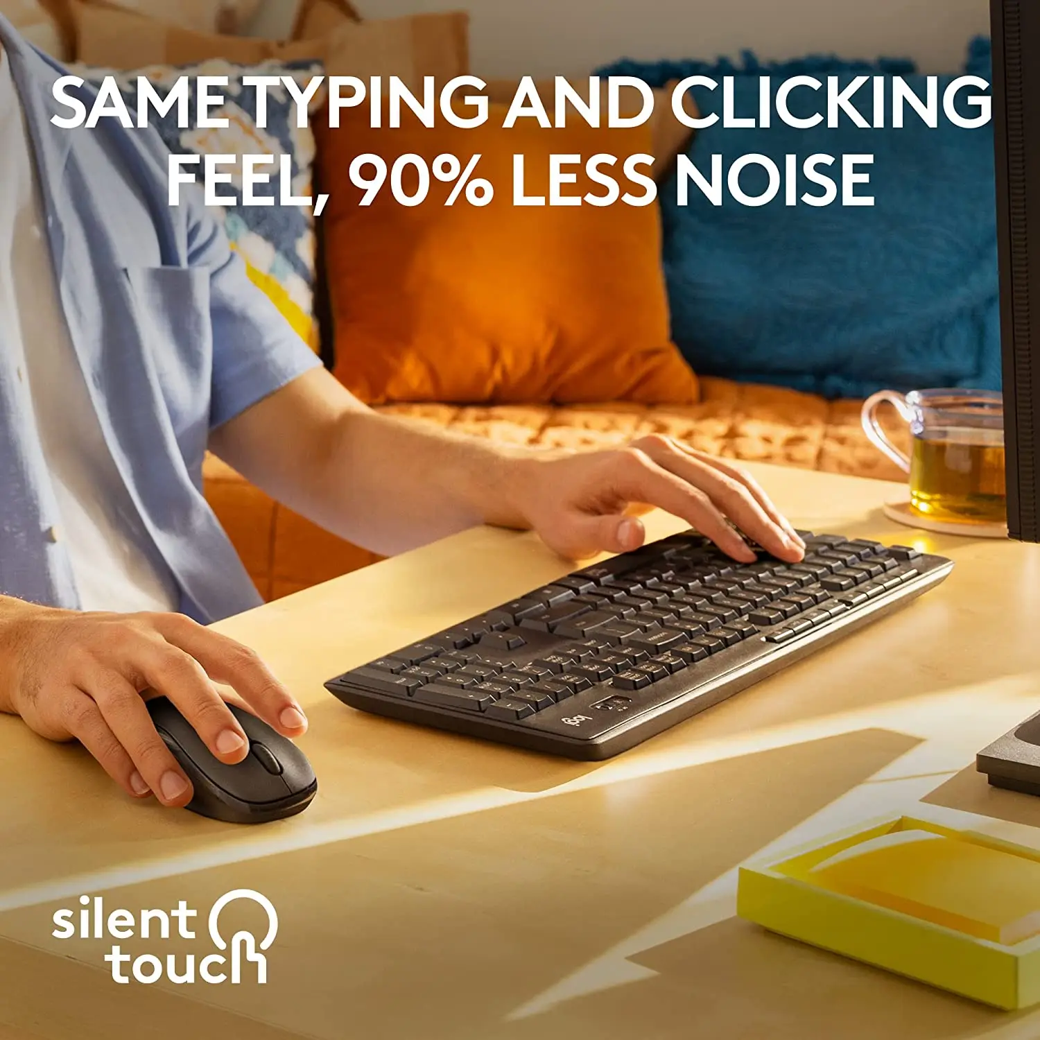 Logitech MK295 Keyboard, + Mouse (EN/RU) (Combo) Black