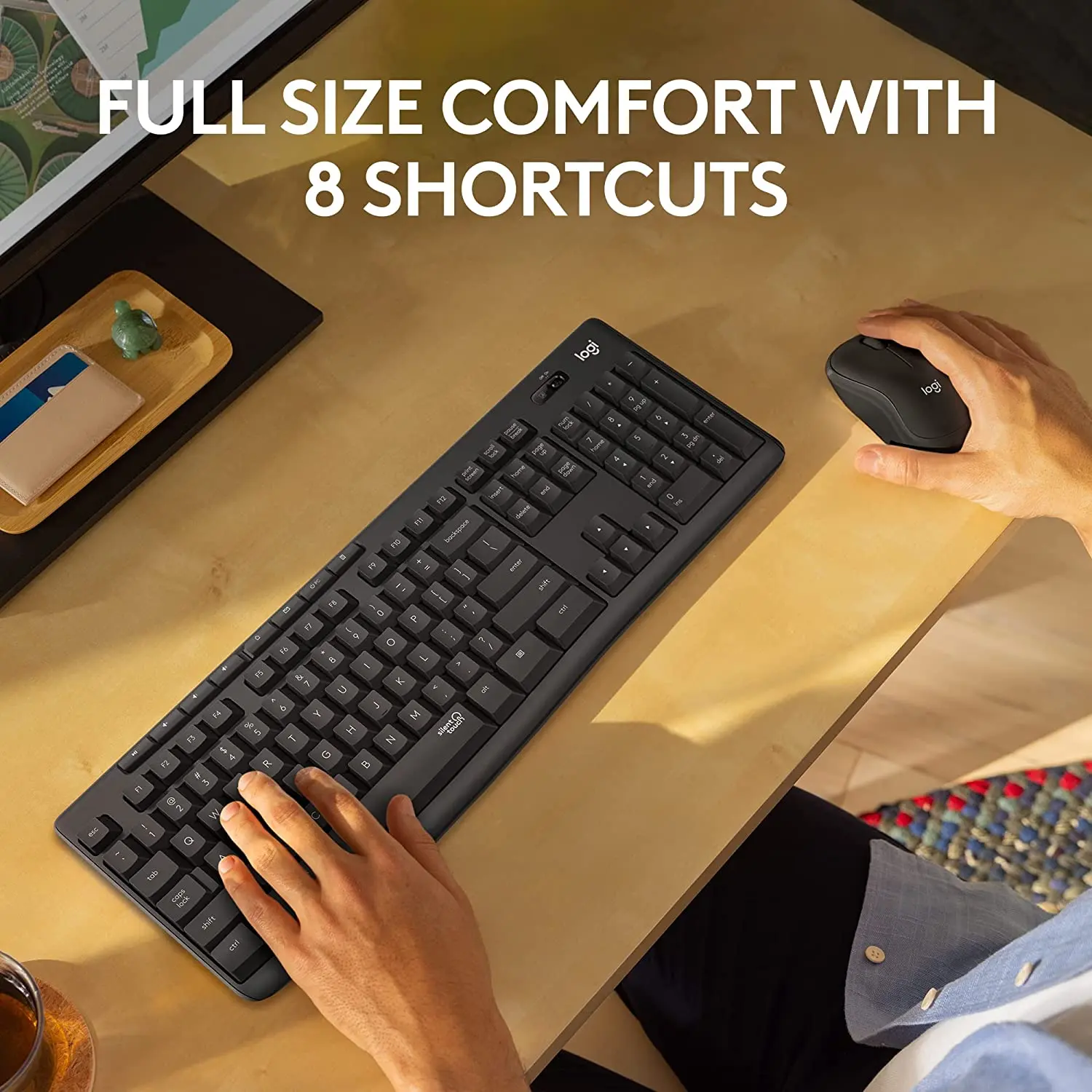 Logitech MK295 Keyboard, + Mouse (EN/RU) (Combo) Black