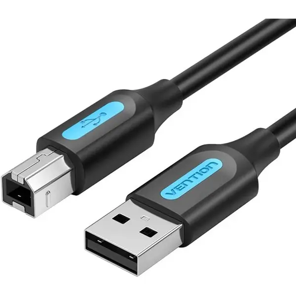 COQBJ Vention USB 2.0 A Male to B Male Cable 5M Black PVC Type