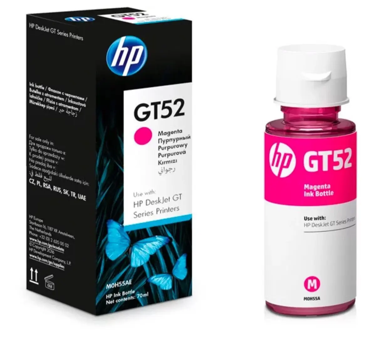HP GT52 Magenta Ink Bottle, M0H55AE
