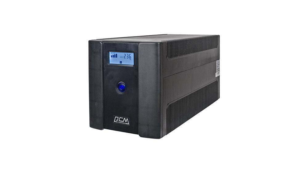 Powercom RPT-1500AP LCD, 1500VA/900W, Line-Interactive, Automatic internal bypass, Black