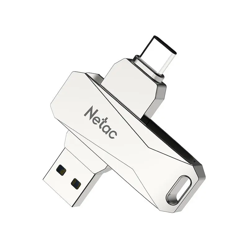 NETAC, U782C, 128GB, USB3.2 +Type-c, Pearl Nickel