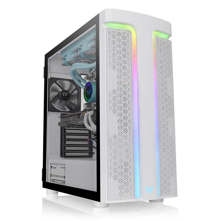 Thermaltake H590 TG Snow ARGB Mid Tower Chassis Case White