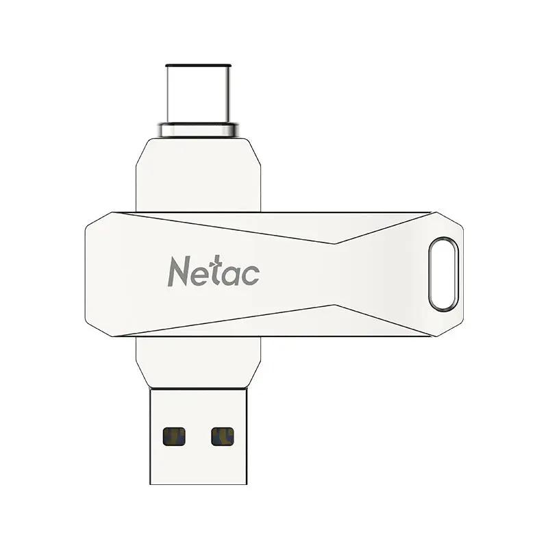 NETAC, U782C, 128GB, USB3.2 +Type-c, Pearl Nickel