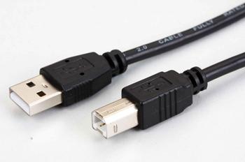 Kingda KDUSB2002-1.8M USB AM/BM,28AWG Copper+28AWG, OD=4.5MM, PVC, Braiding 64X0.12AL,1 ferrite,1.8M