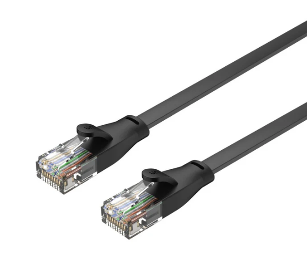 Unitek C1811GBK Pach Cord, 3M, CAT.6 Flat Cable - RJ45 (8P8C) Male, Black Color