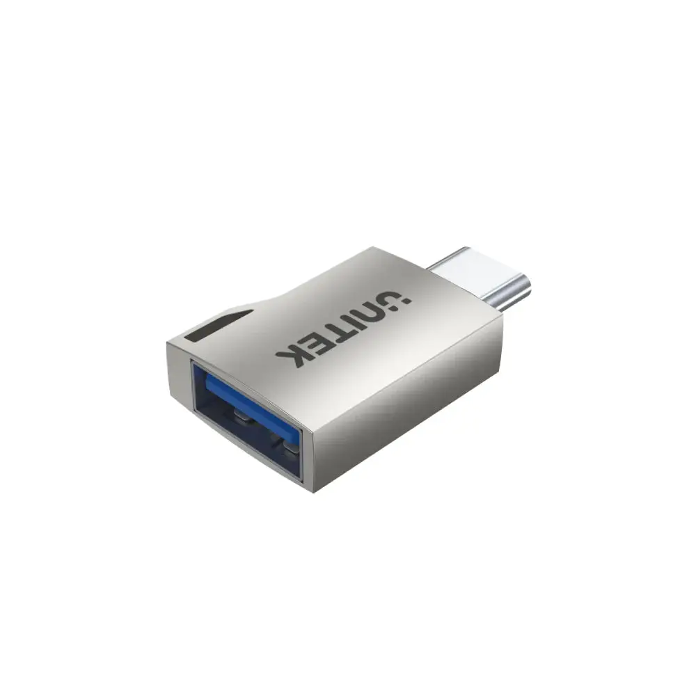 A1025GNI, Unitek USB-C Male To USB-A Female Adapter 5Gbps, Silver otg