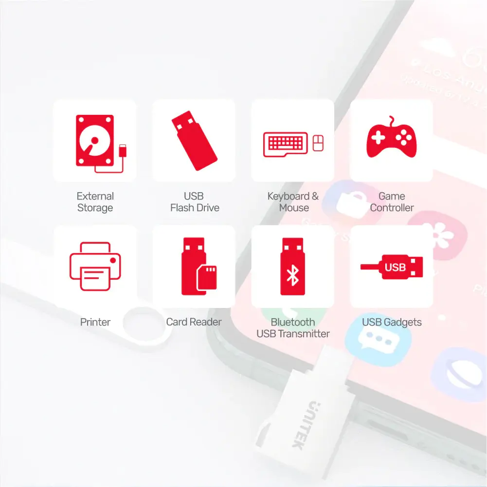 A1025GNI, Unitek USB-C Male To USB-A Female Adapter 5Gbps, Silver otg