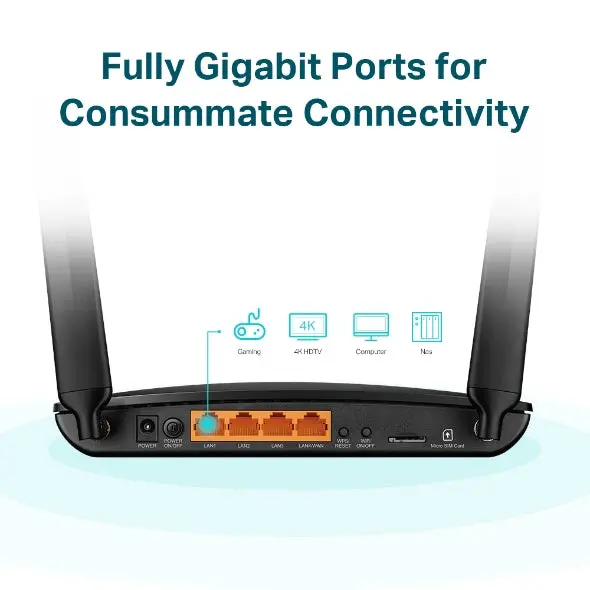 TP-Link Archer MR600, 4G+ Cat6 AC1200 Wireless Dual Band Gigabit Router