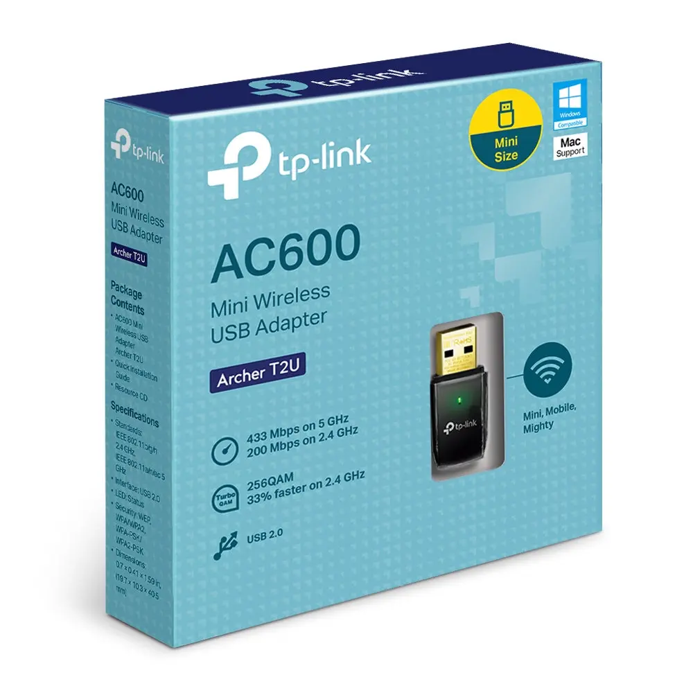 TP-Link Archer T2U, AC600 Wireless USB Adapter