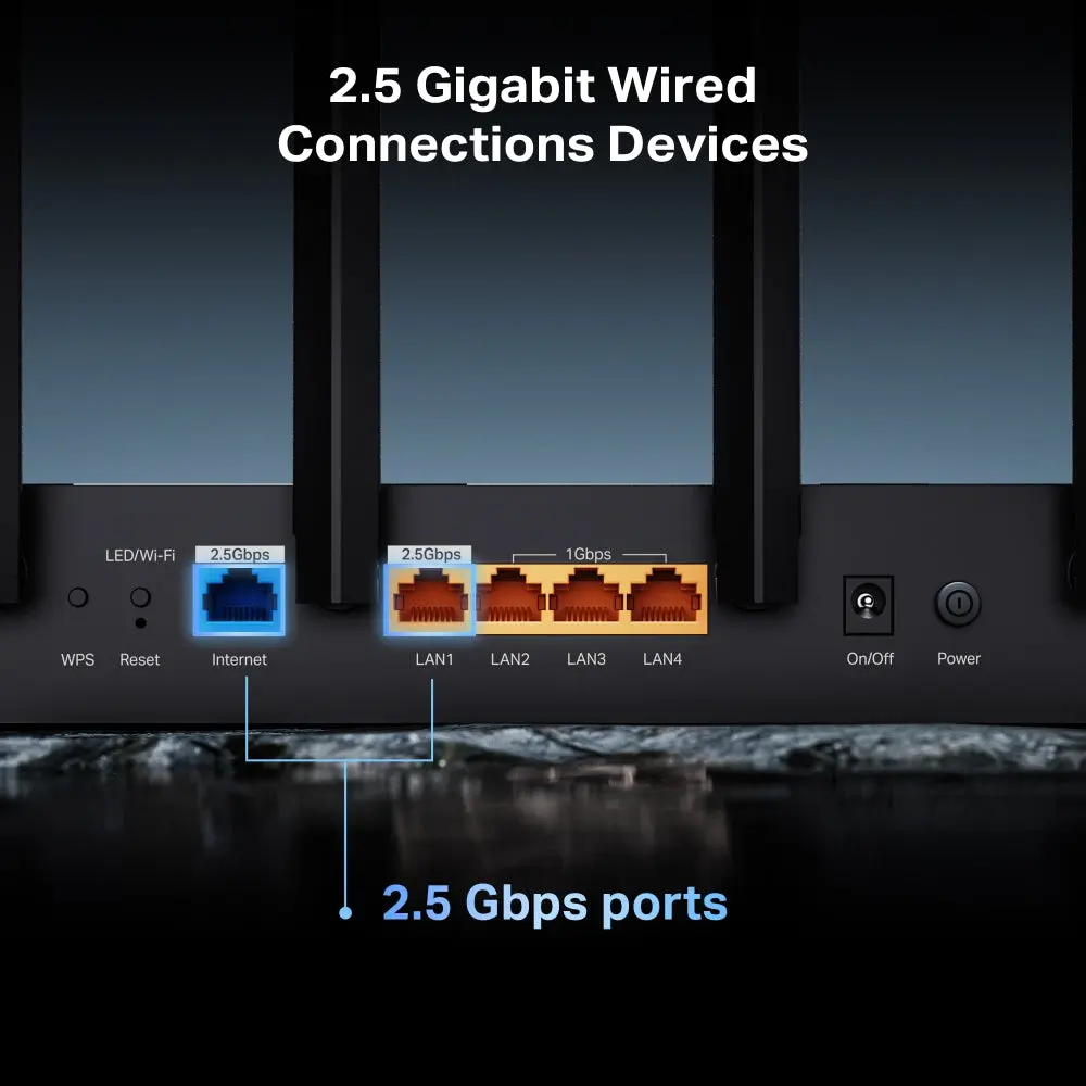 TP-Link Archer BE400, BE6500 Dual-Band Wi-Fi 7 Router