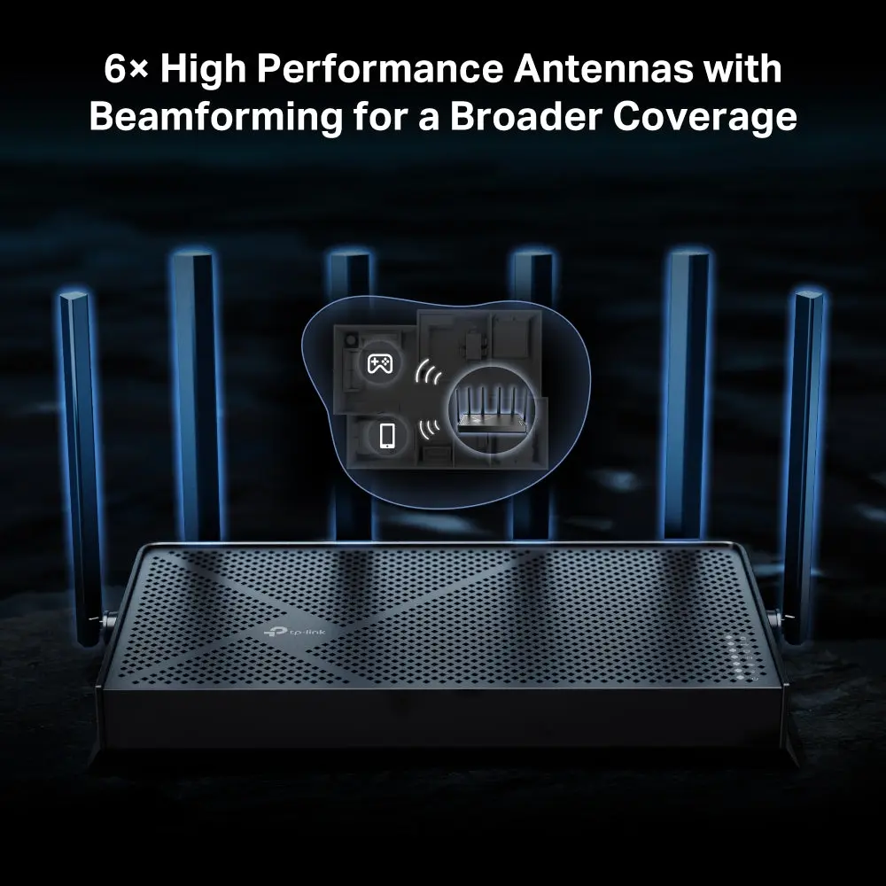 TP-Link Archer BE400, BE6500 Dual-Band Wi-Fi 7 Router