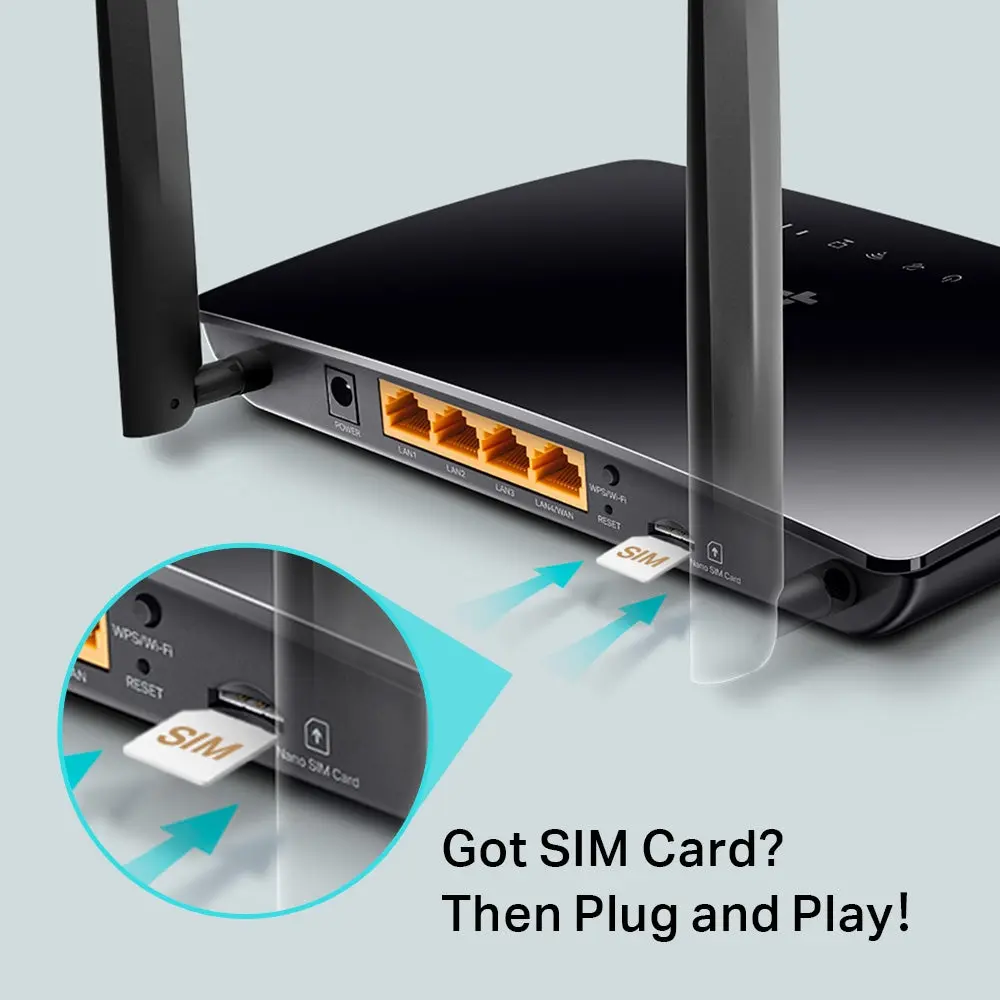 TP-Link Archer MR202, AC750 Wireless Dual Band 4G LTE Router