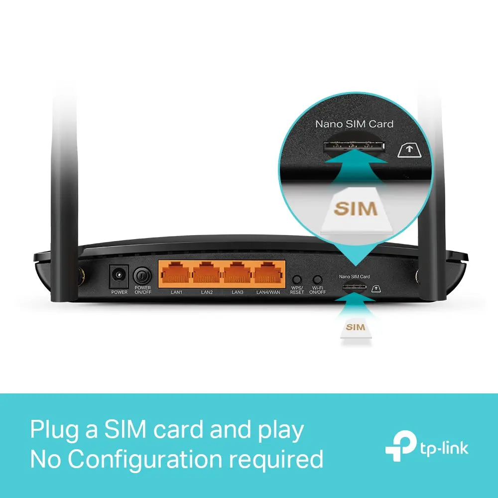 TP-Link Archer MR500, 4G+ Cat6 AC1200 Wireless Dual Band Gigabit Router